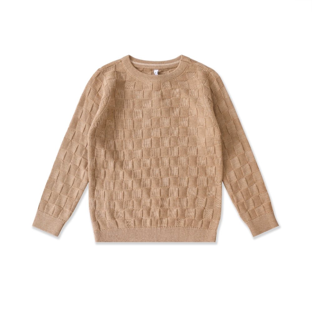 Textured Checkered Sweater 37023