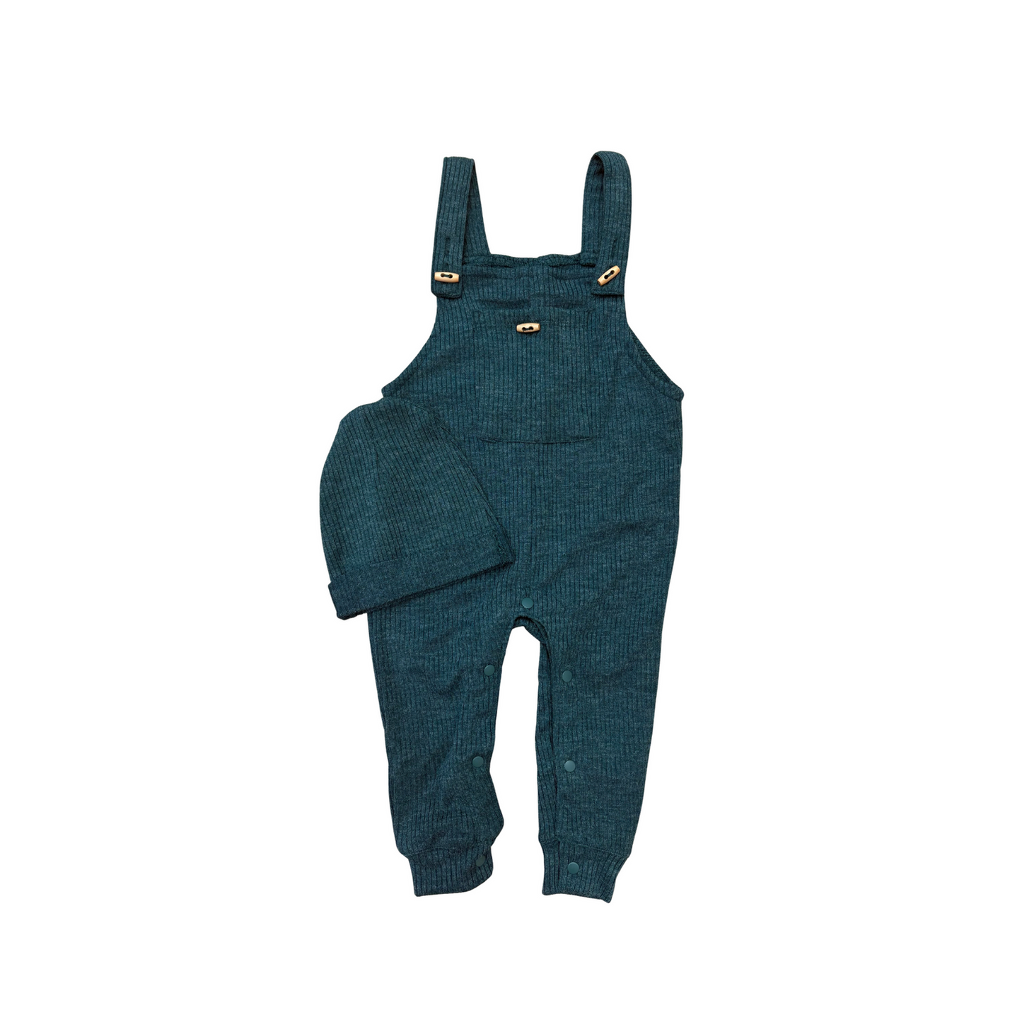 Overalls with matching hat