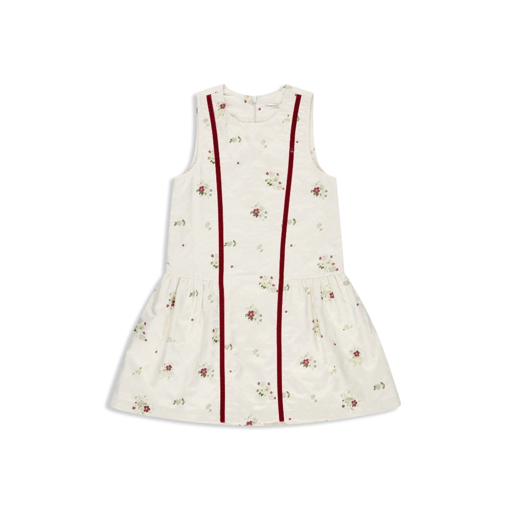 Tiered Quilted Jumper Dress 044