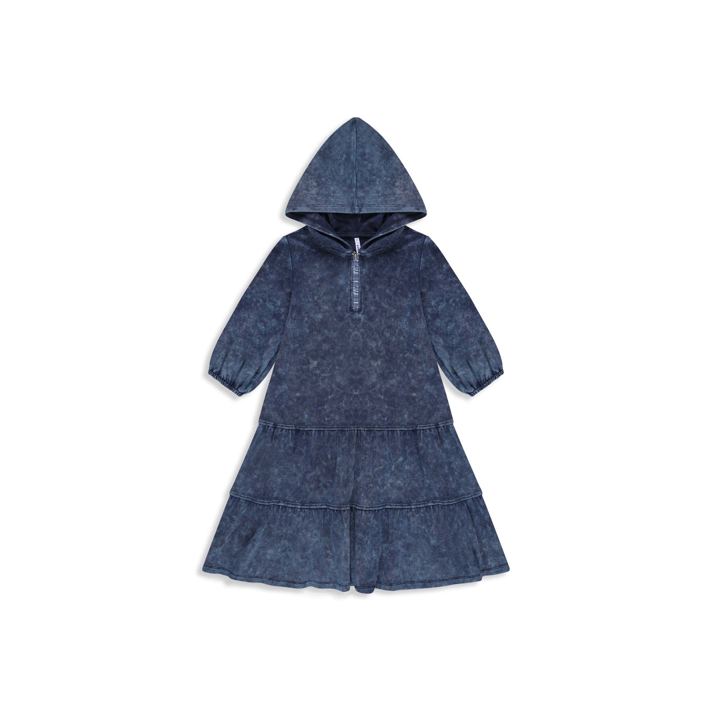 Tiered dress with hoodie 327 NAVY / 6