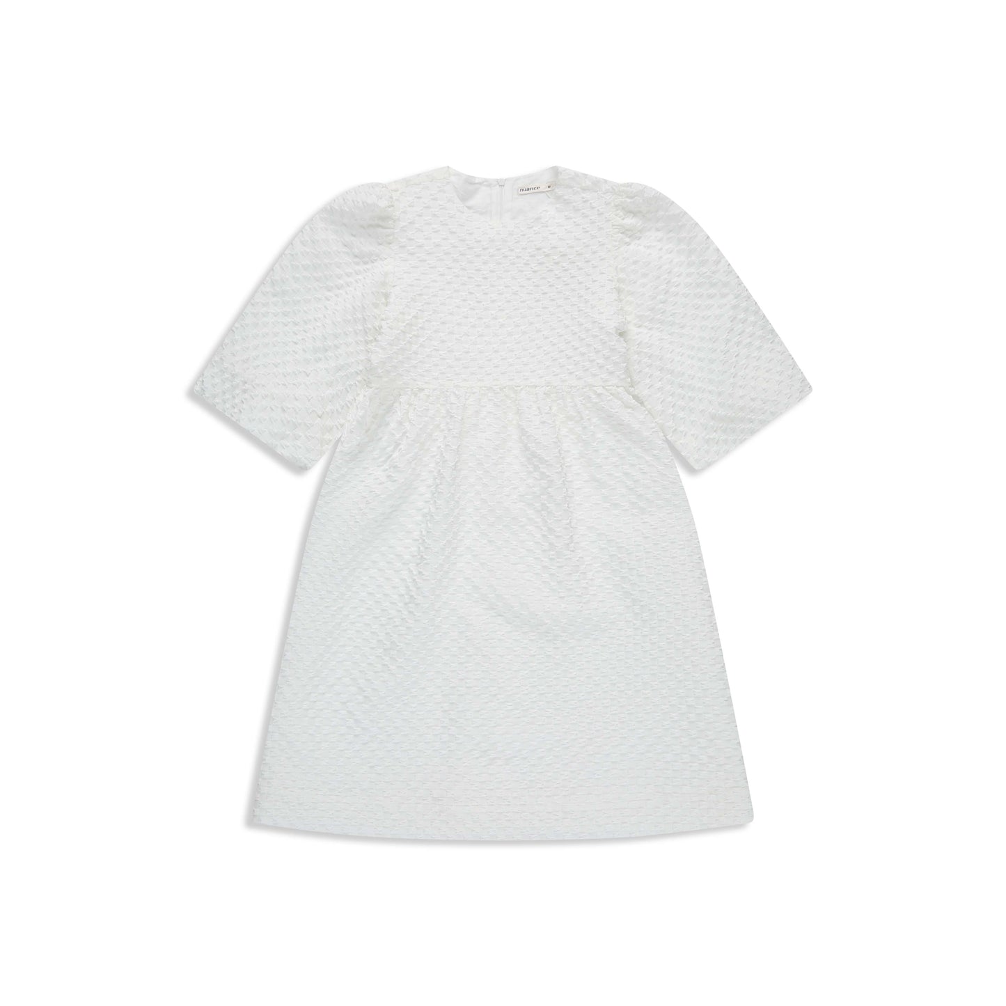 texture fabric dress 484 OFF WHITE / 8