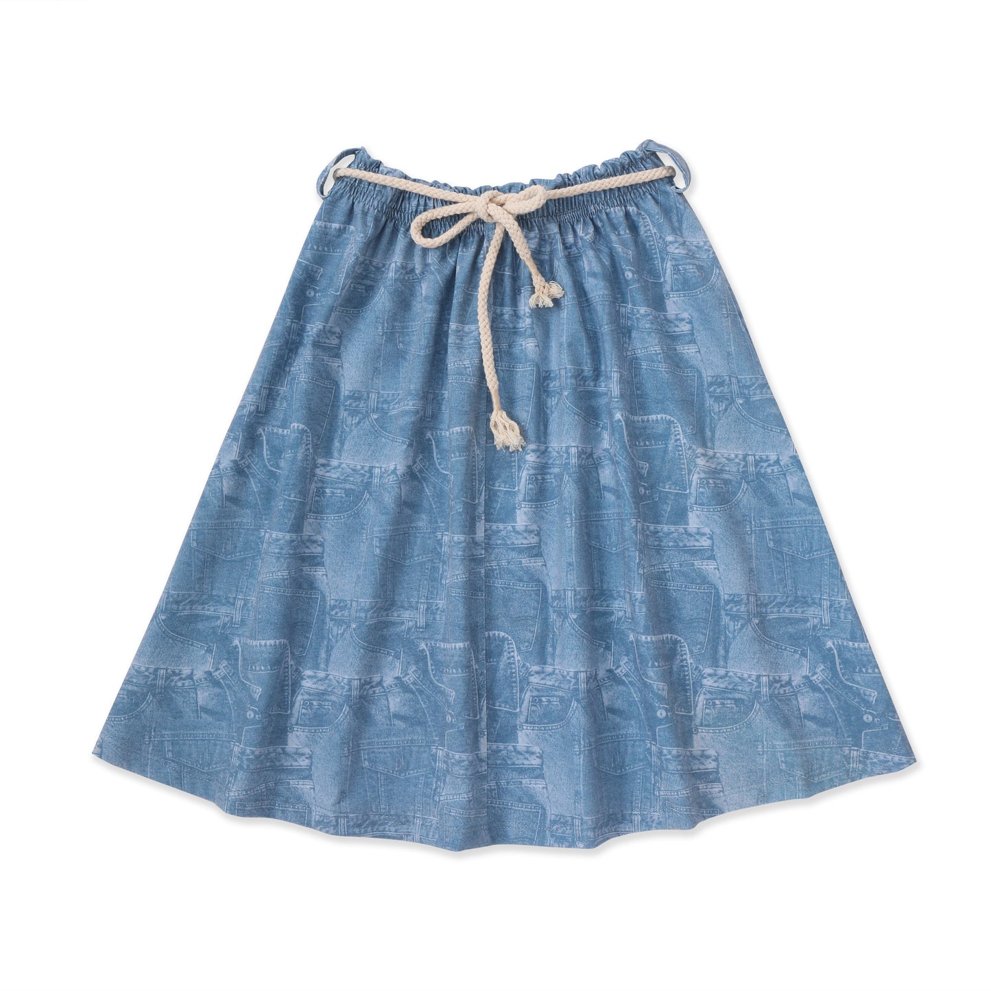 denim printed skirt 204 GREY / 7