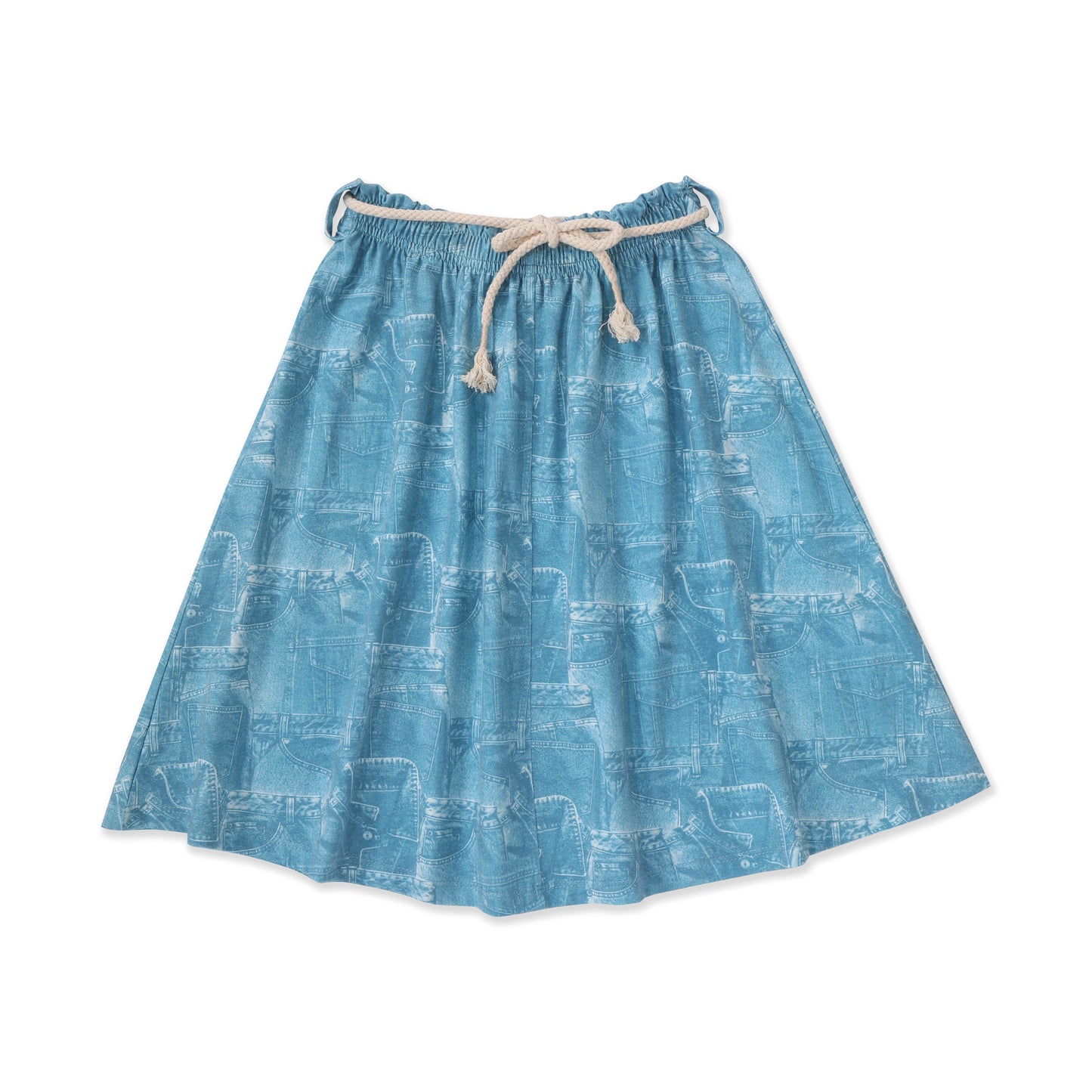 denim printed skirt 204 BLUE / 7