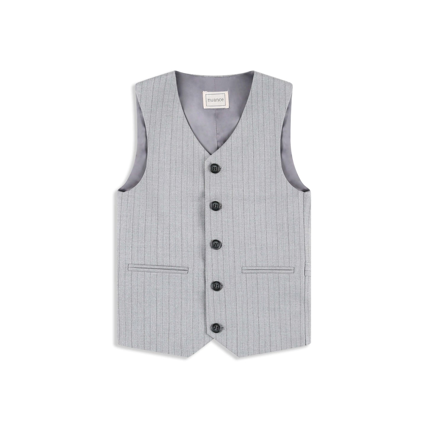 Light gray striped vest 041 Light Grey / 10