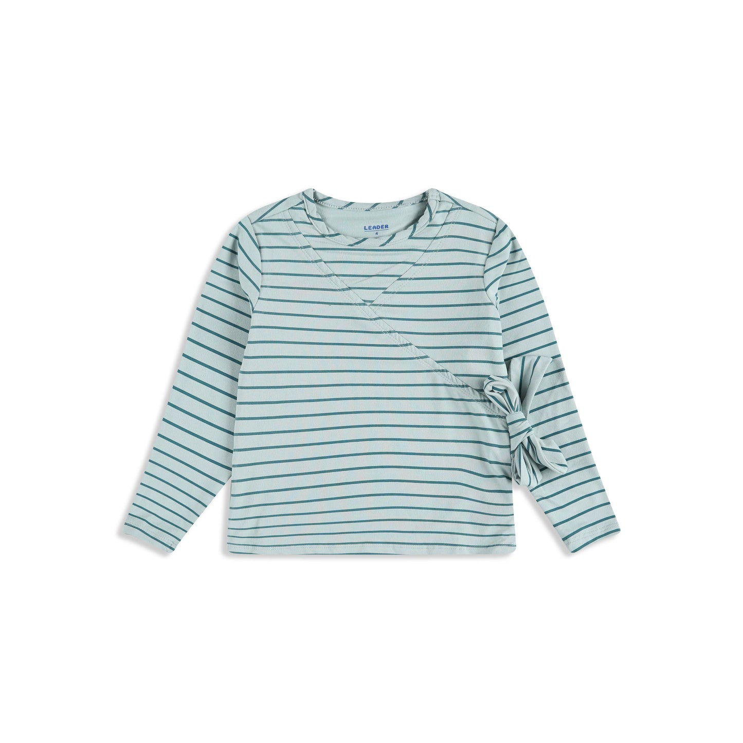 Striped Wrap Hem Tee 005 Teal / 16