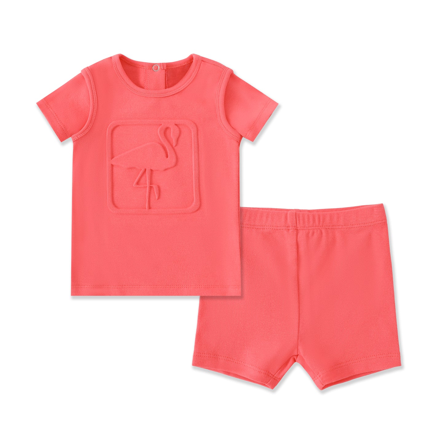 Baby Ribbed Short Sleeve Top & Shorts Set 154
