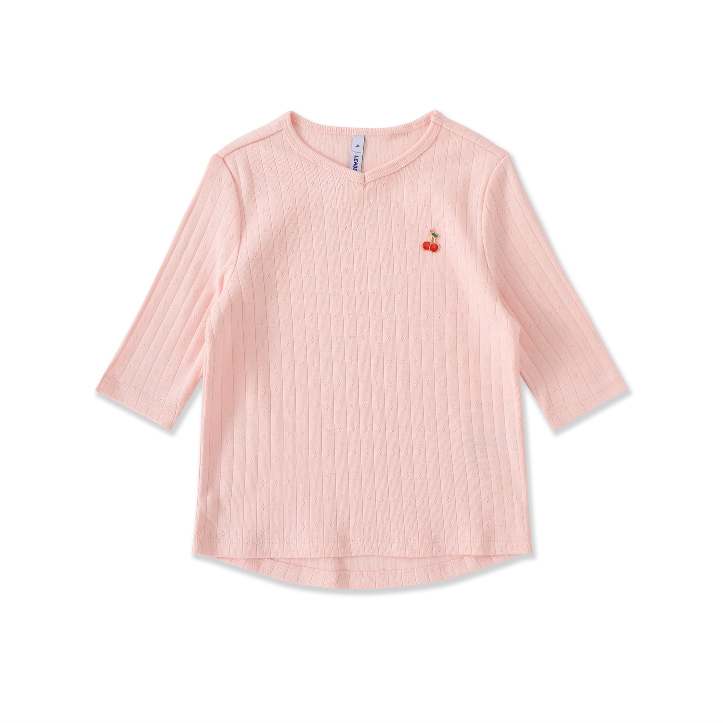 Kids Pointelle Long Sleeve Basic Top 157