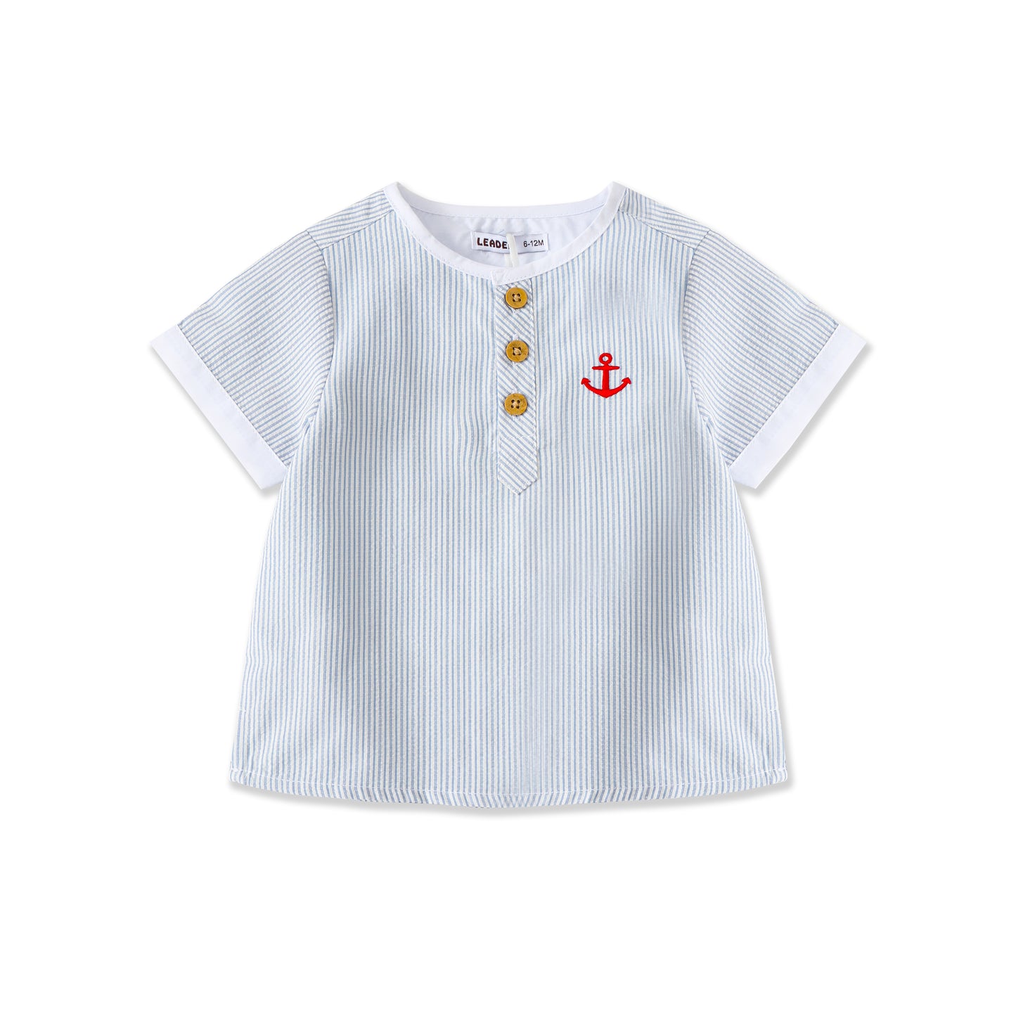 Seaside Collection Stripe Anchor Tee 100