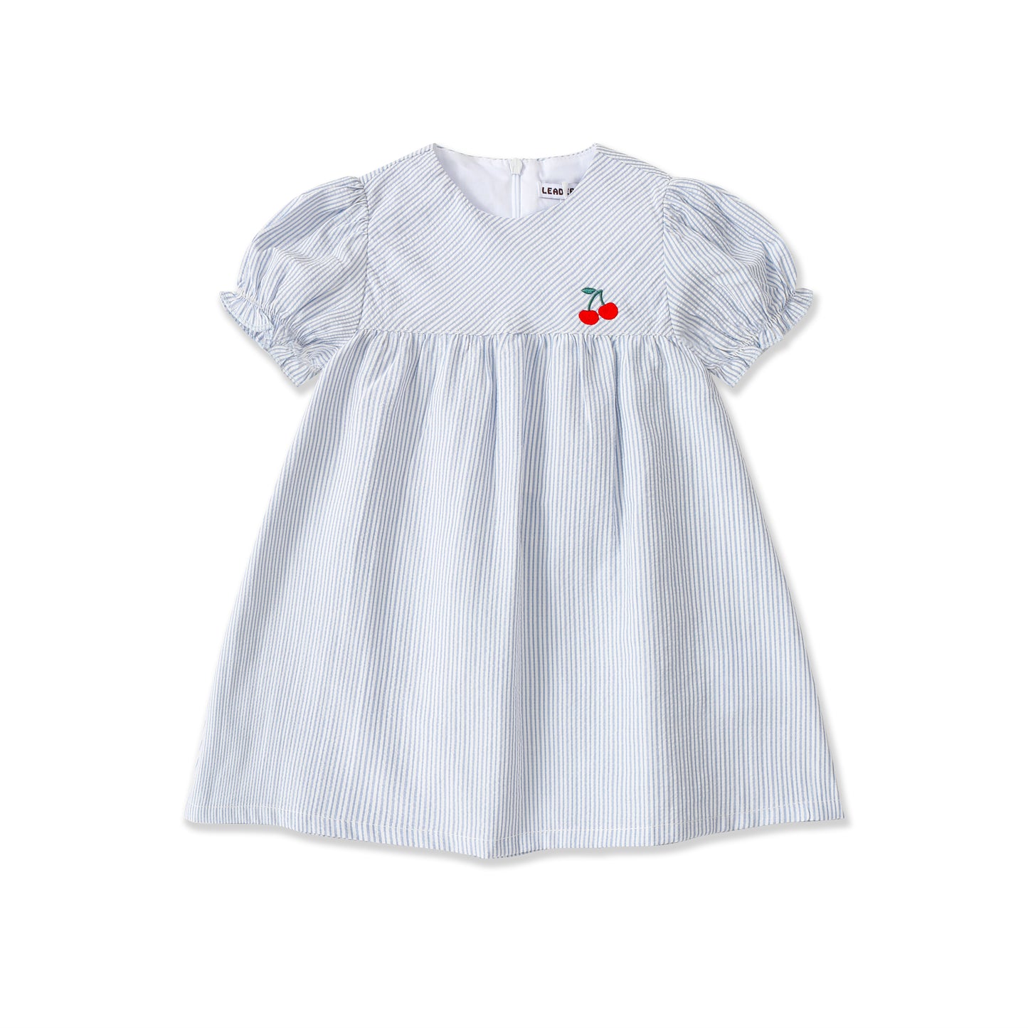 Seaside Collection Stripe Cherry Puff Sleeve Dress 105