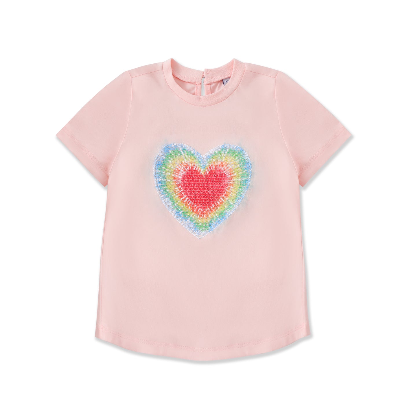 Girls Rainbow Heart Graphic T-Shirt 127