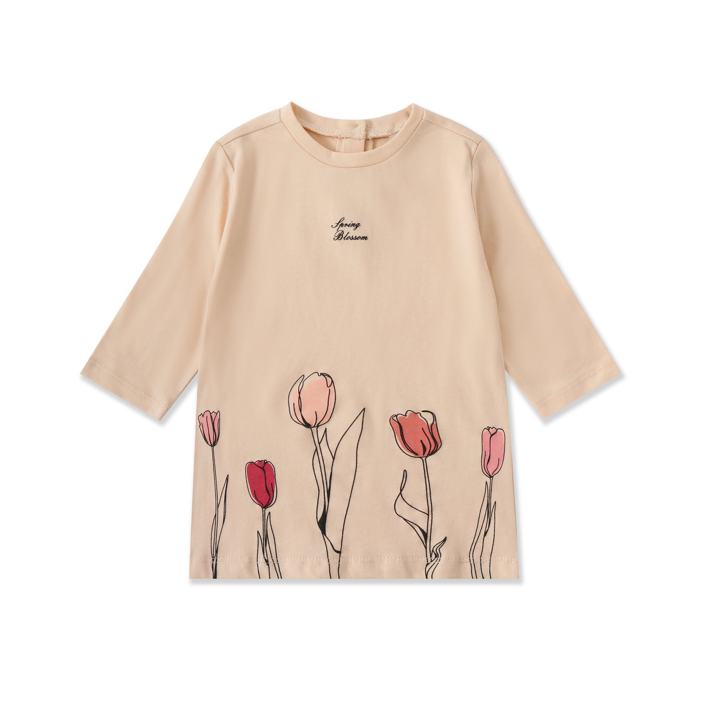 Girls Botanical Flower Long Sleeve T-Shirt 130