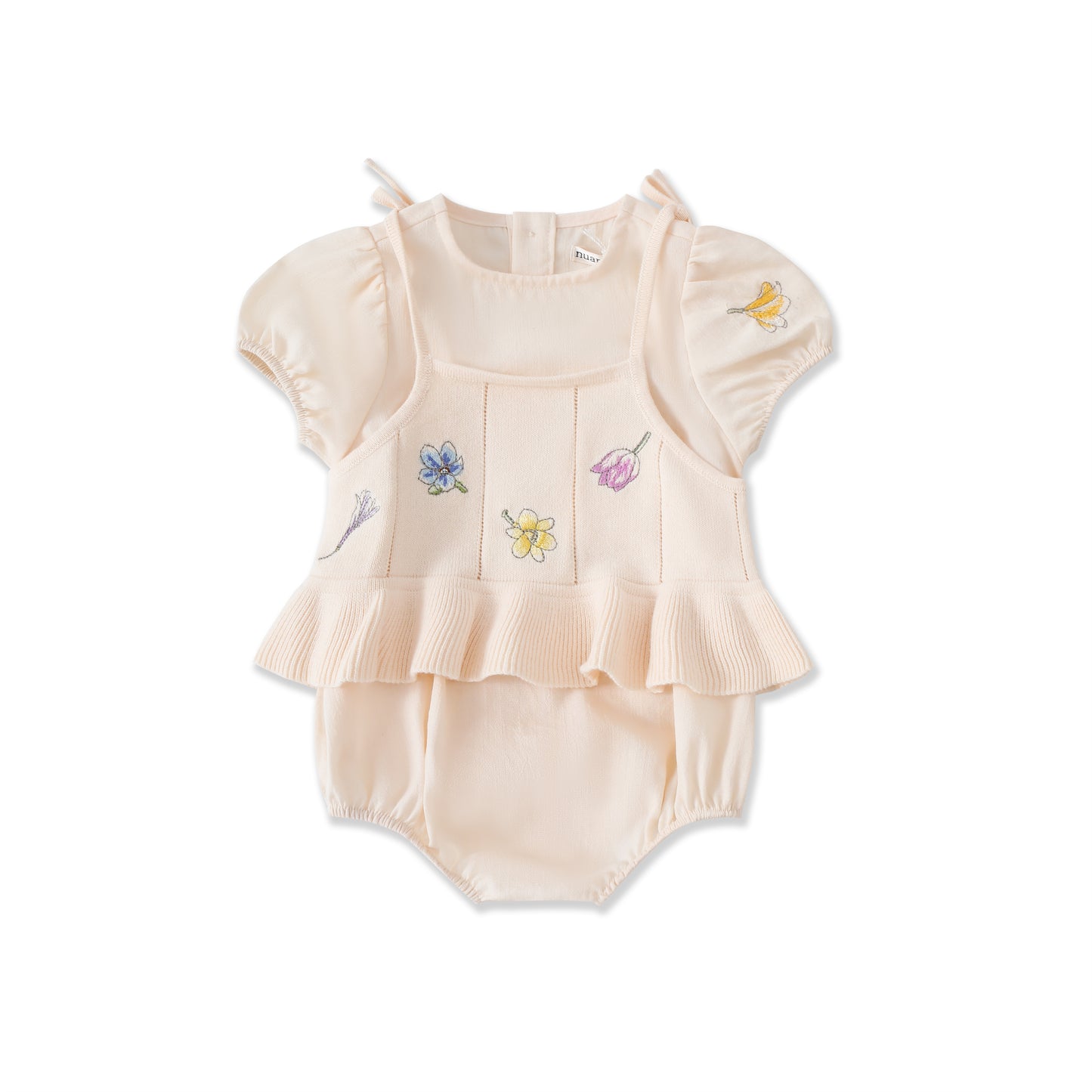 Meadow Moments Floral Embroidered Romper set 566
