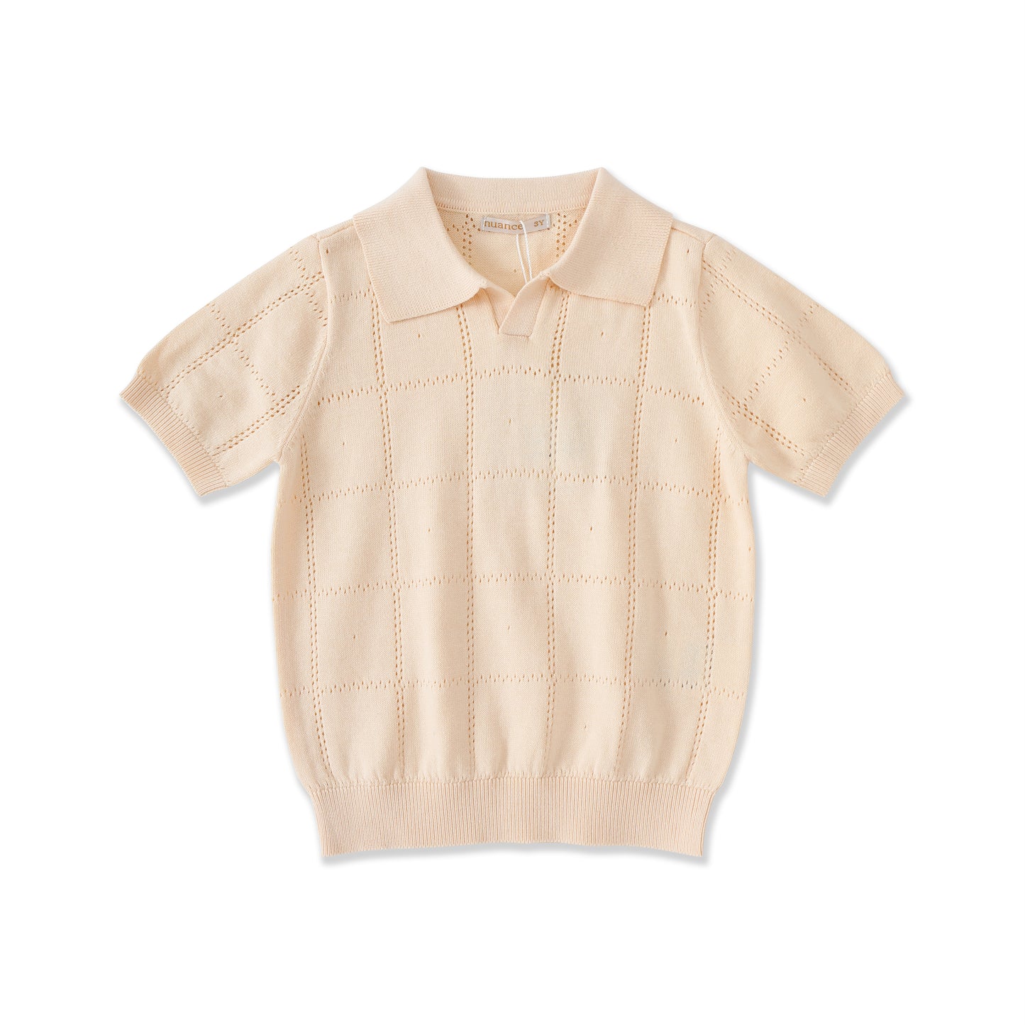 Embroidered Collection Knit Polo Top 571