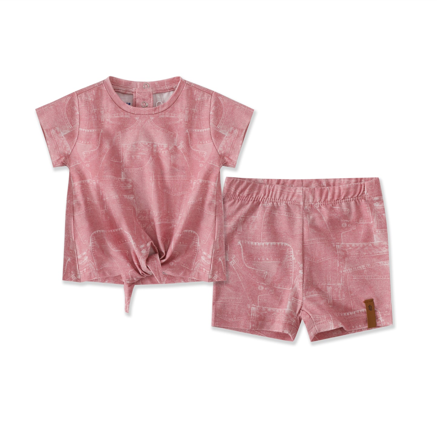 Playtime Prints Tie-Front Top & Shorts Set 143