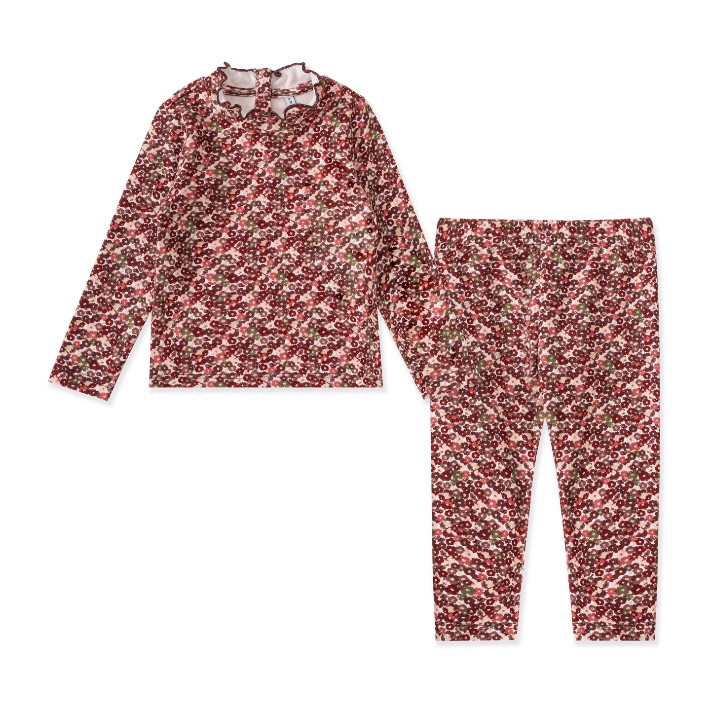 Floral & Plaid Top & Leggings 87031