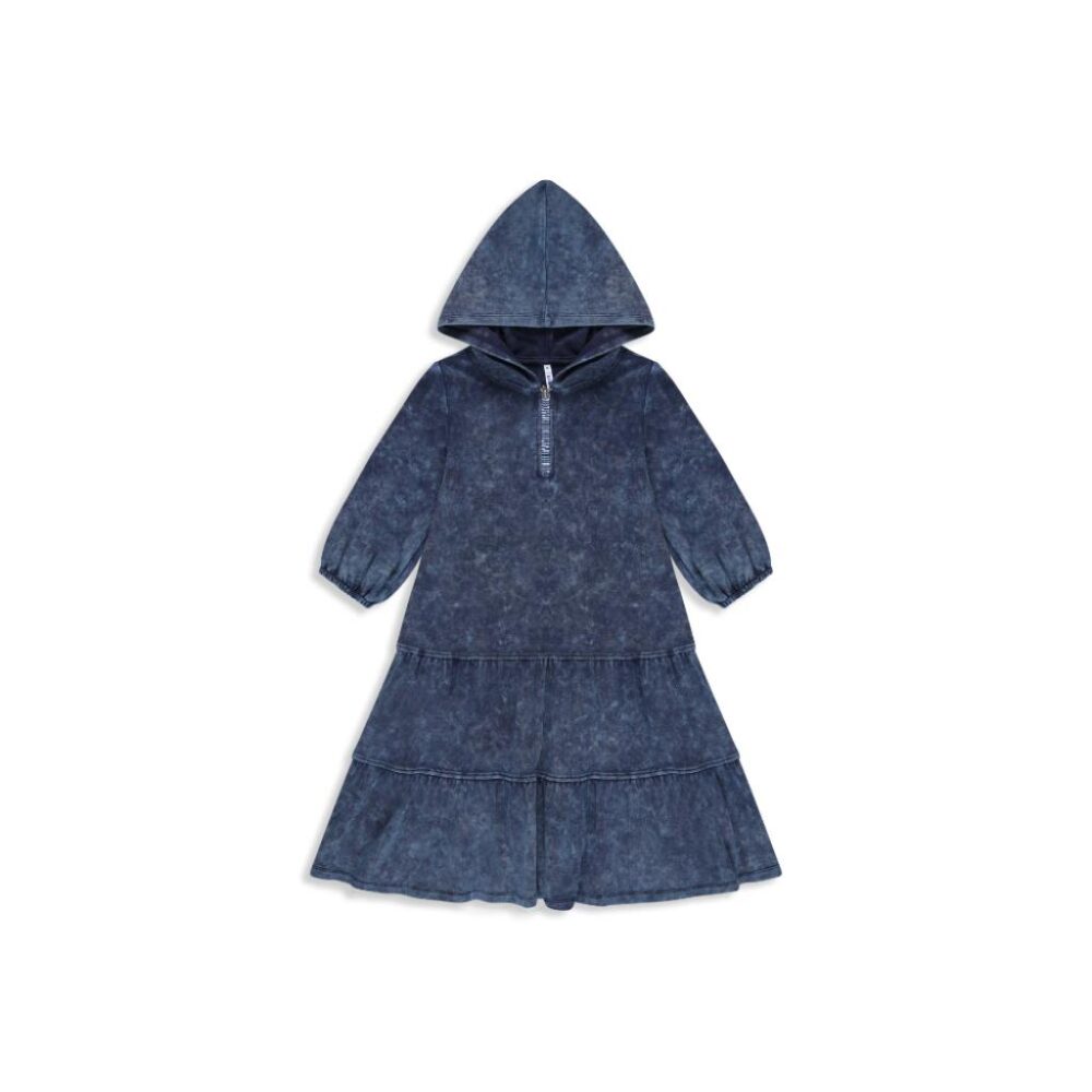 Tiered  dress with hoodie 327