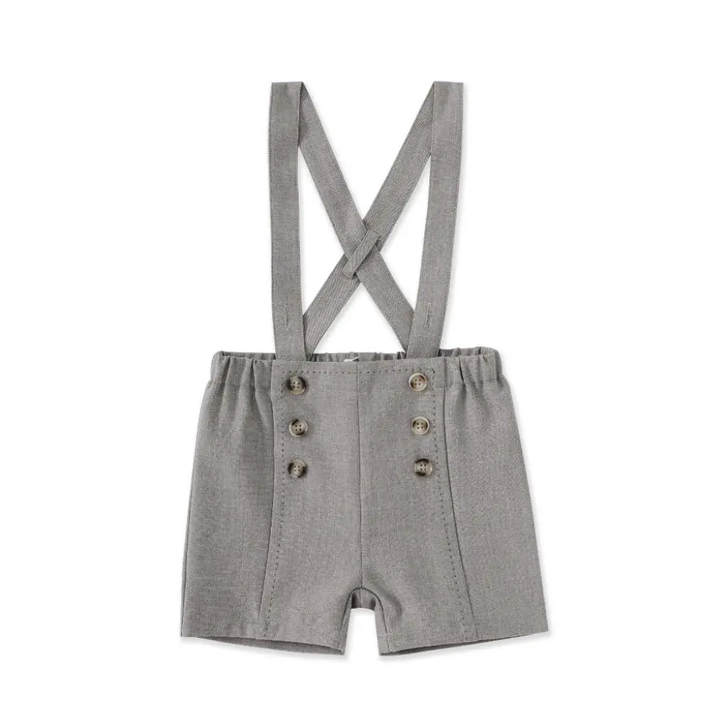 Elegant baby pants with suspenders