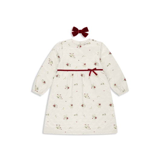 Quilted Empire Dress with Bow 058