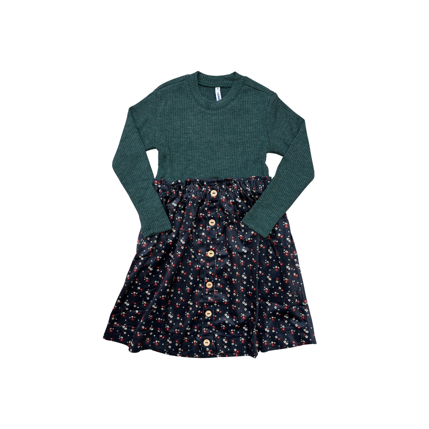 Corduroy ribbed dress