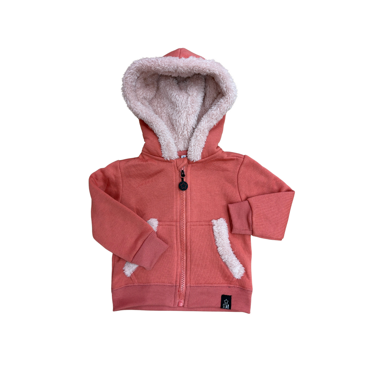 Baby hoodie with fur