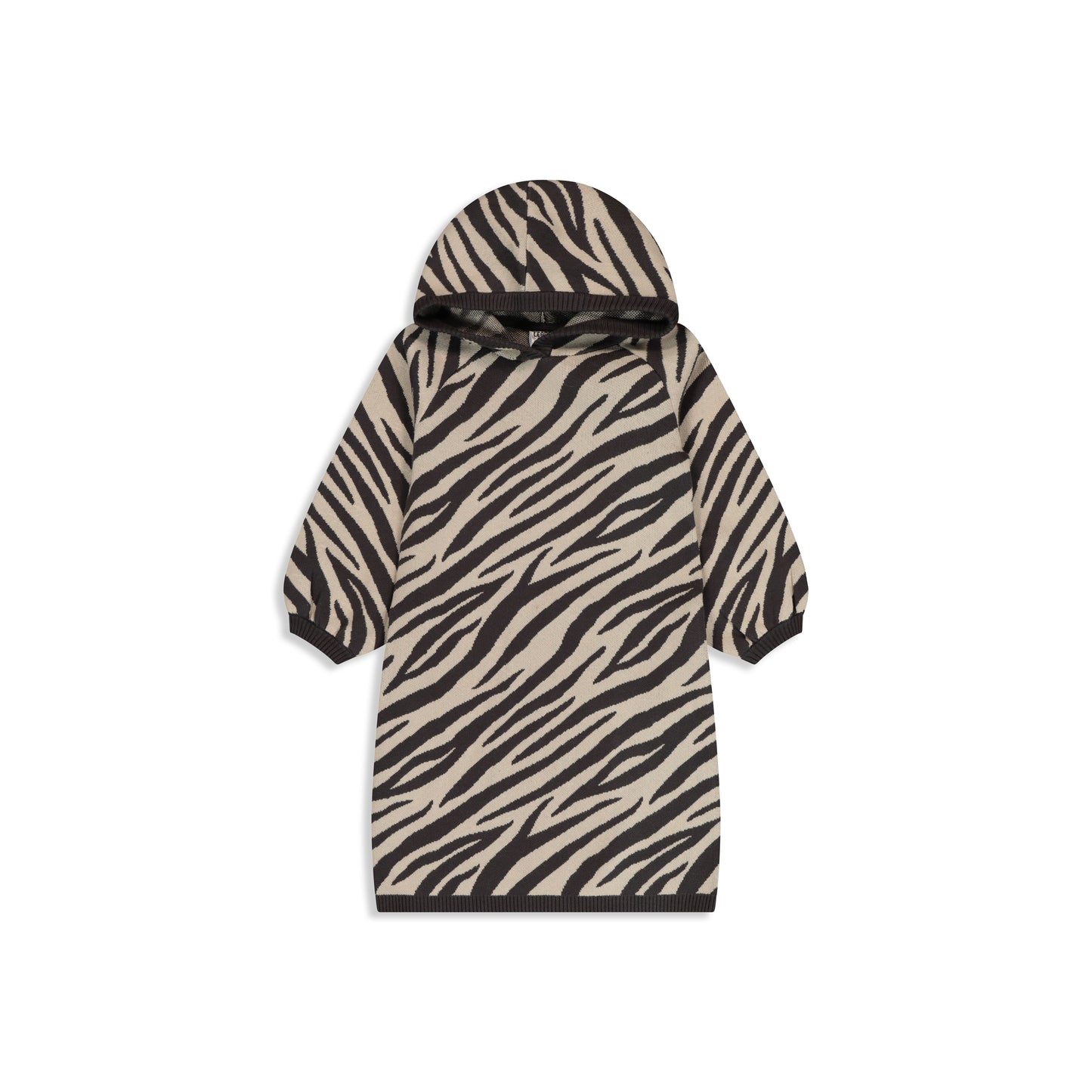 Jacquard Hoodie Dress L/M sand / 6