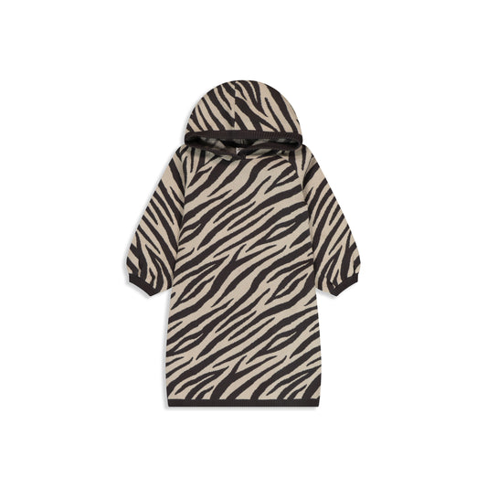 Jacquard Hoodie Dress L/M sand / 6