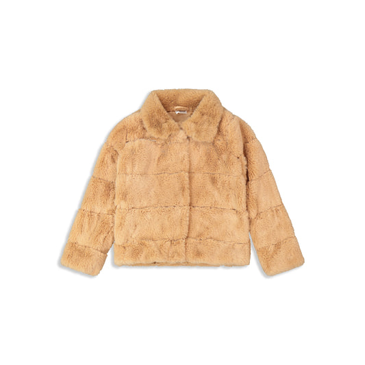 Basic fur coat camel / 8