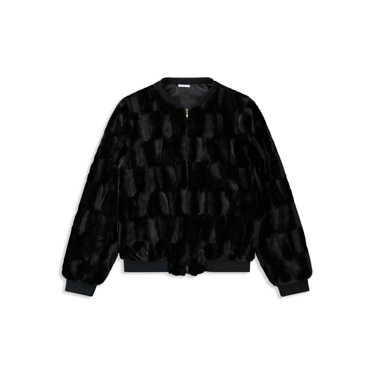 cardigan fur combination black / 16