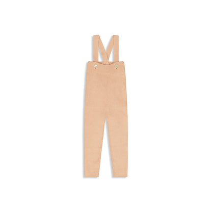 Knitted pants with straps peach / 2Y