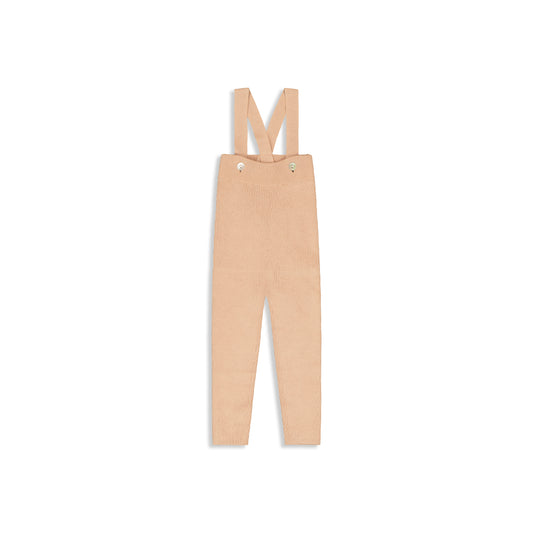 Knitted pants with straps peach / 2Y
