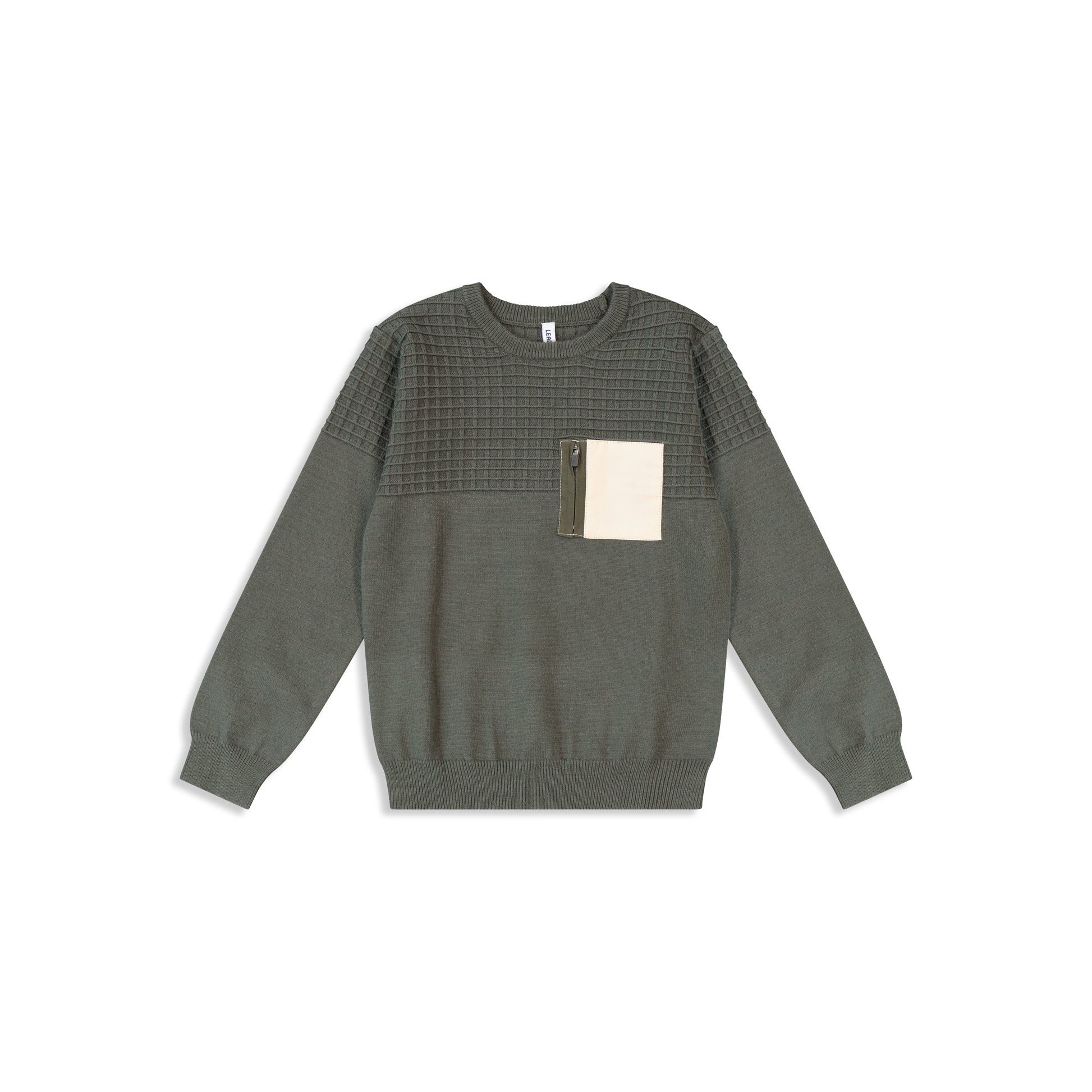 Knit with nylon pocket green / 8