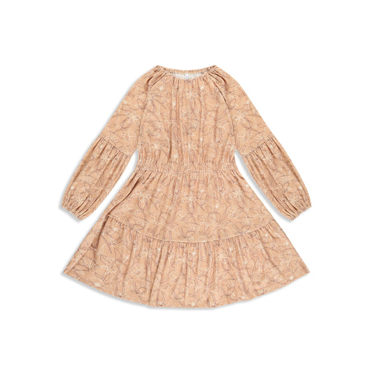 AO printed ribbed dress apricot / 8