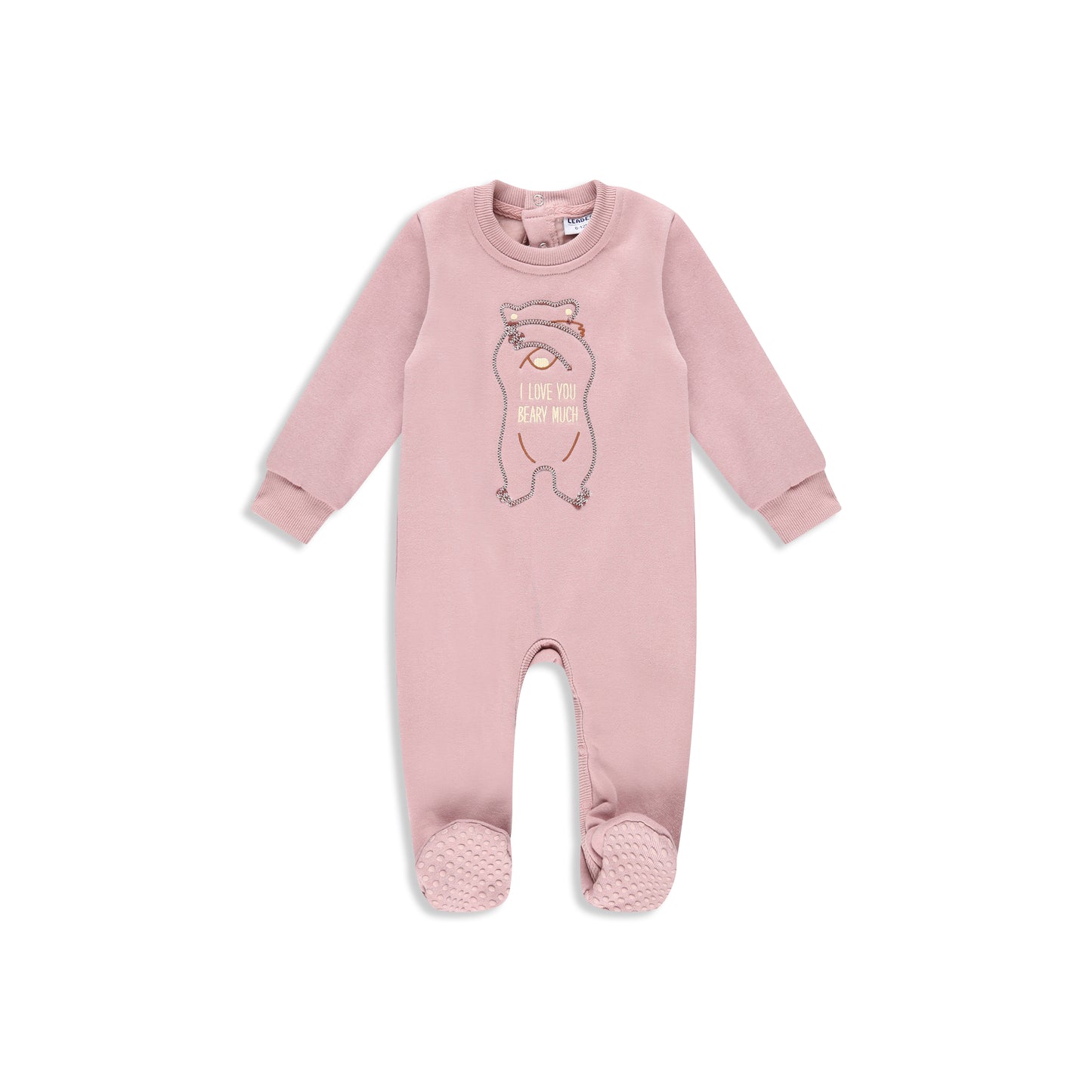 Jumpsuits with teddy bear embroidery 612 / pink