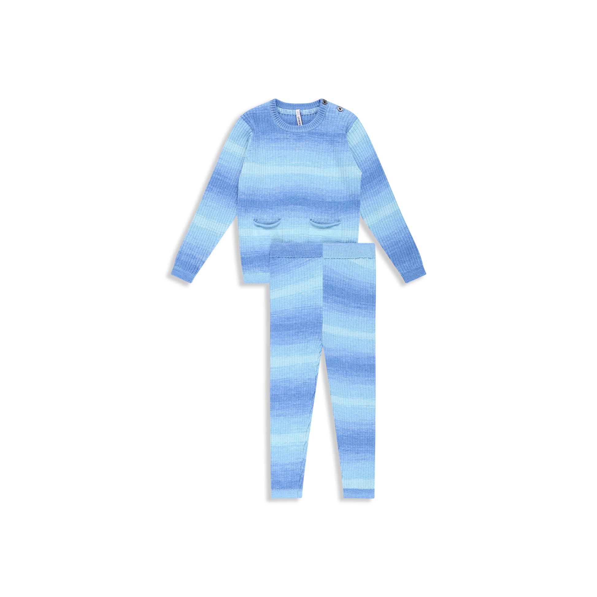 Knitted rib suit 3Y / blue
