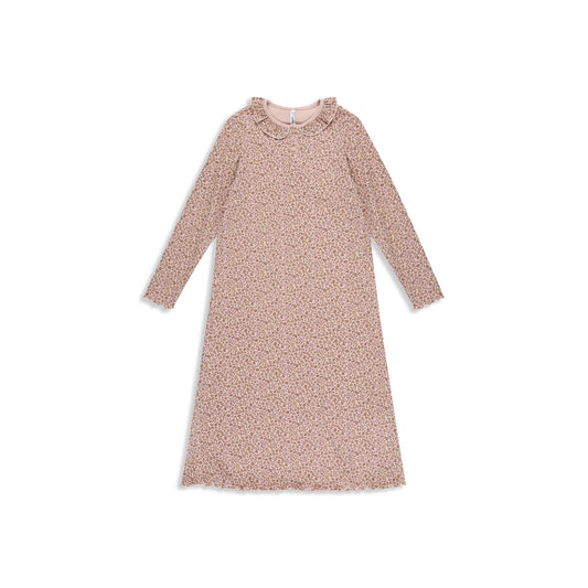 Floral ribbed gown 12 / peach