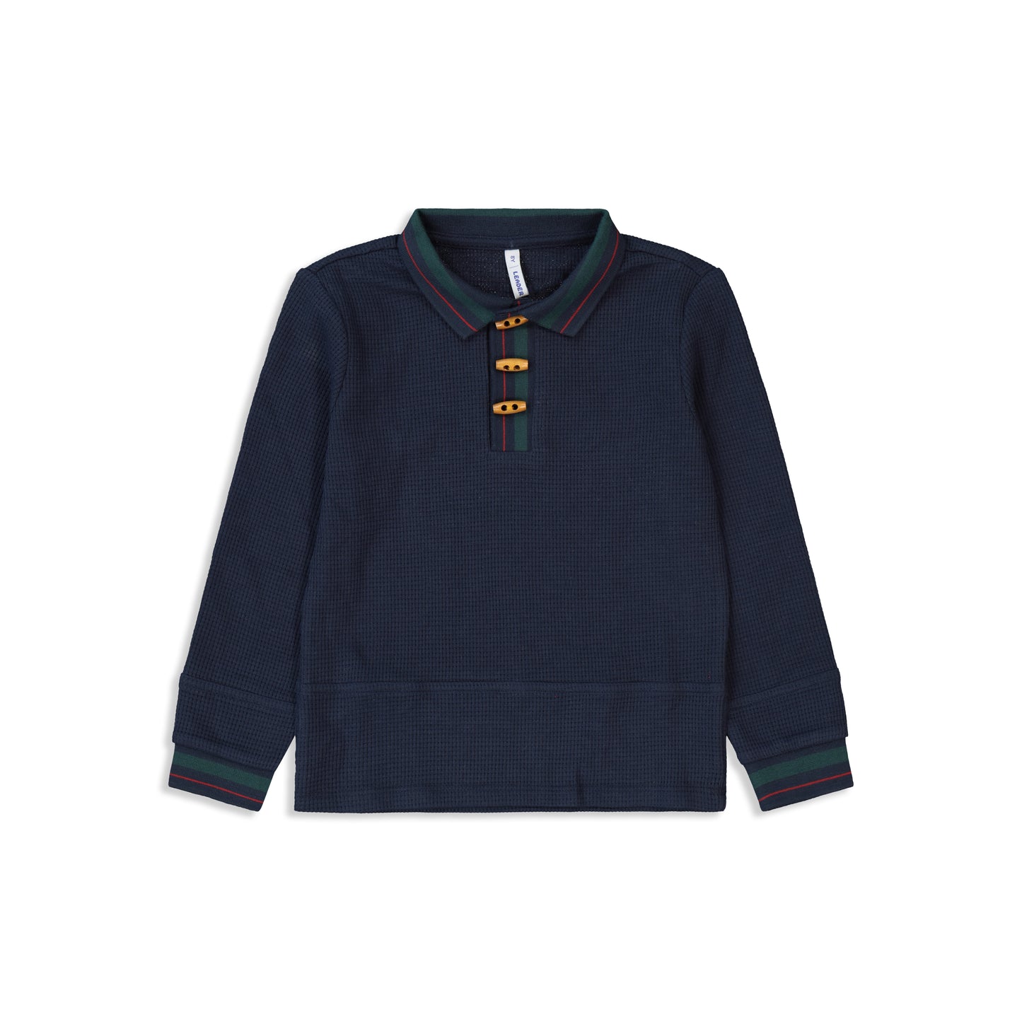 Waffle polo shirt Navy / 8