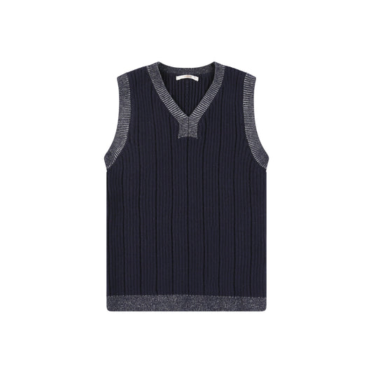 Blue Rib Knit Vest blue / 6