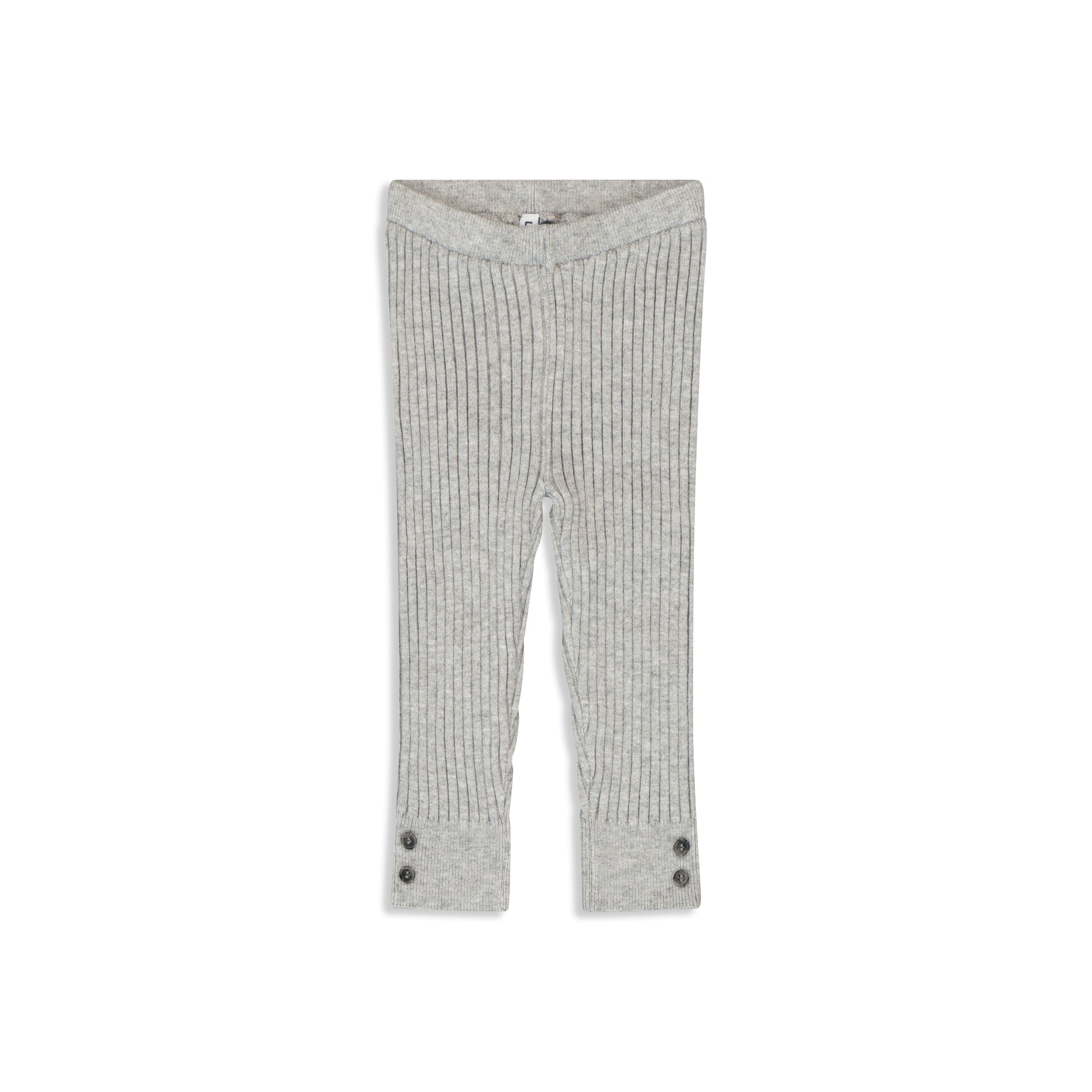 Ribbed tights cuff buttons gray / 121