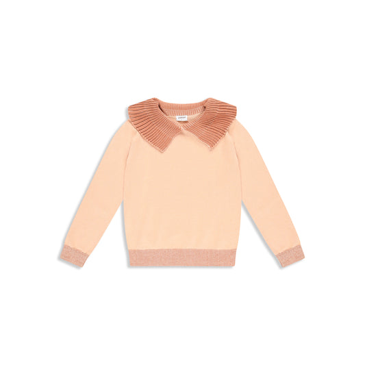 Knit Collar Girls 8 / Rust