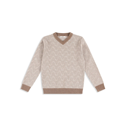 Jacquard camel Knitted Sweater camel / 8