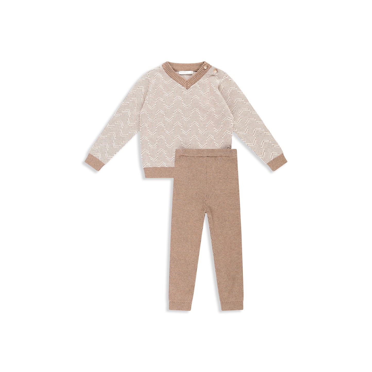 Jacquard knitted set camel / 2Y