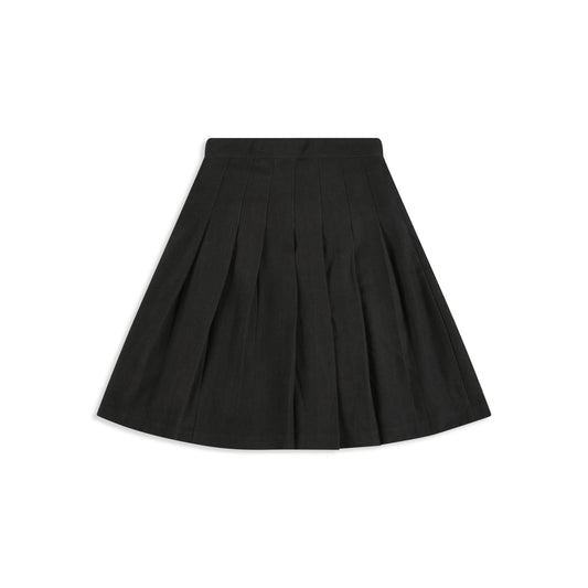 Black Pleated Rose Skirt black / 8
