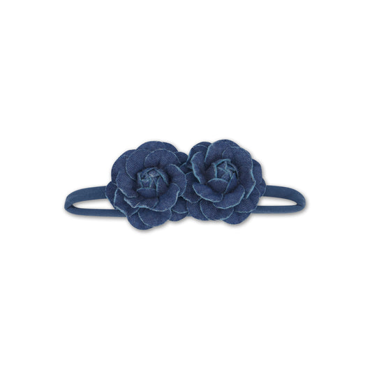 Ribbon with denim flowers tulip / NS