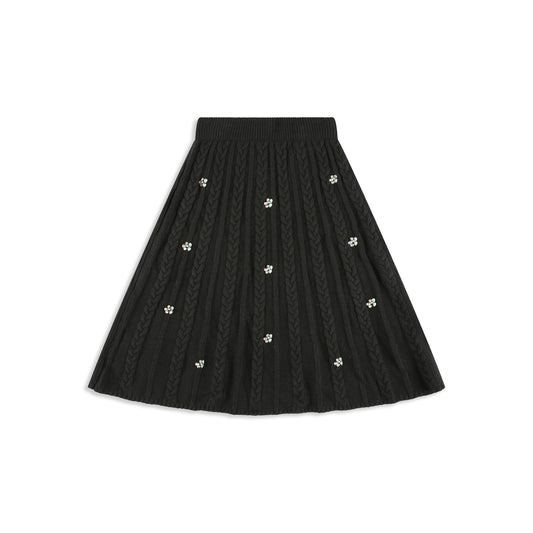 Stone knitted skirt black / 16