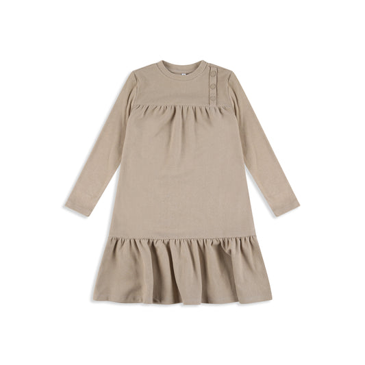 Brushed dress Q/A camel / 6