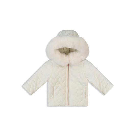 Hearts quilt coat 121 / Cream