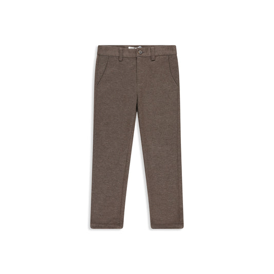 Brown Jacquard Boys' Pants Brown / 6