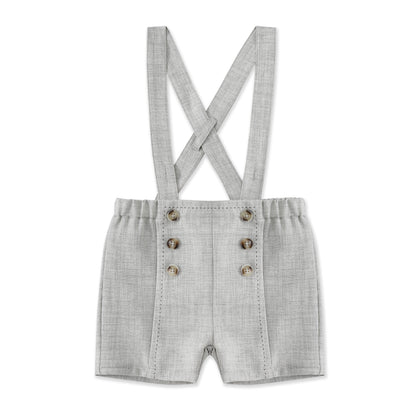 Elegant baby pants with suspenders SAND / 18M-24M