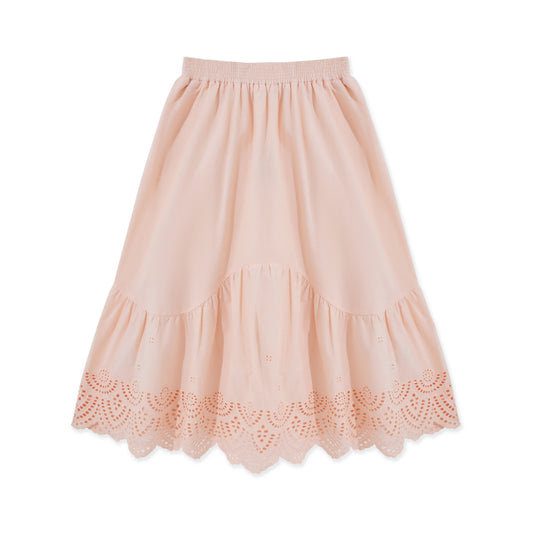 Embroidered Tiered Skirt 150 PEACH / 14