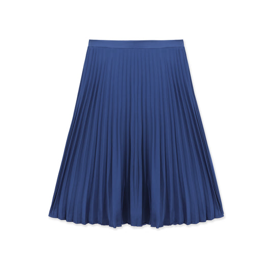 Satin Pleated Skirt 152 BLUE / 12